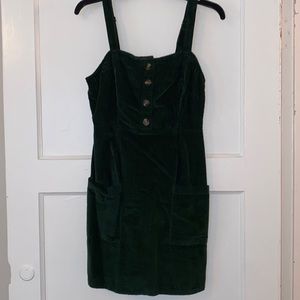 American Eagle corduroy mini dress, dark emerald green, size small
